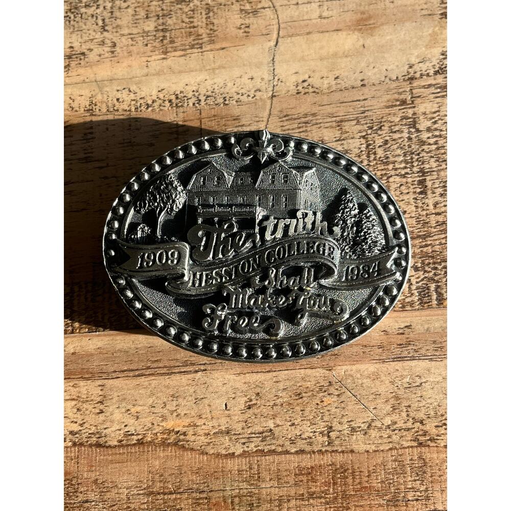 1984 Hesston College Limited Edition Numbered Belt Buckle Made in USA - Picture 1 of 3